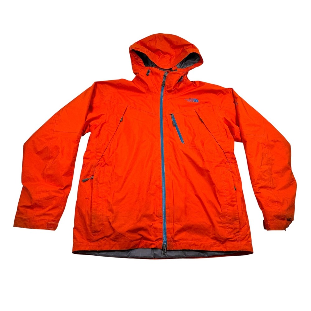 The North Face Summit Series Jacket Mens Medium Orange Hooded Ski Shell Outdoor